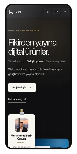 BEG Danışmanlık: Telefonda ana sayfa