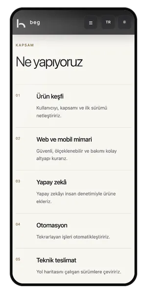 BEG Danışmanlık: Telefonda yazılım danışmanlığı
