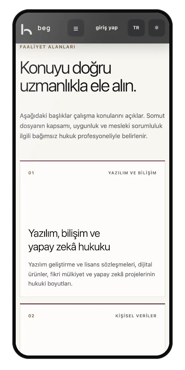 Telefonda çalışma alanı kartları