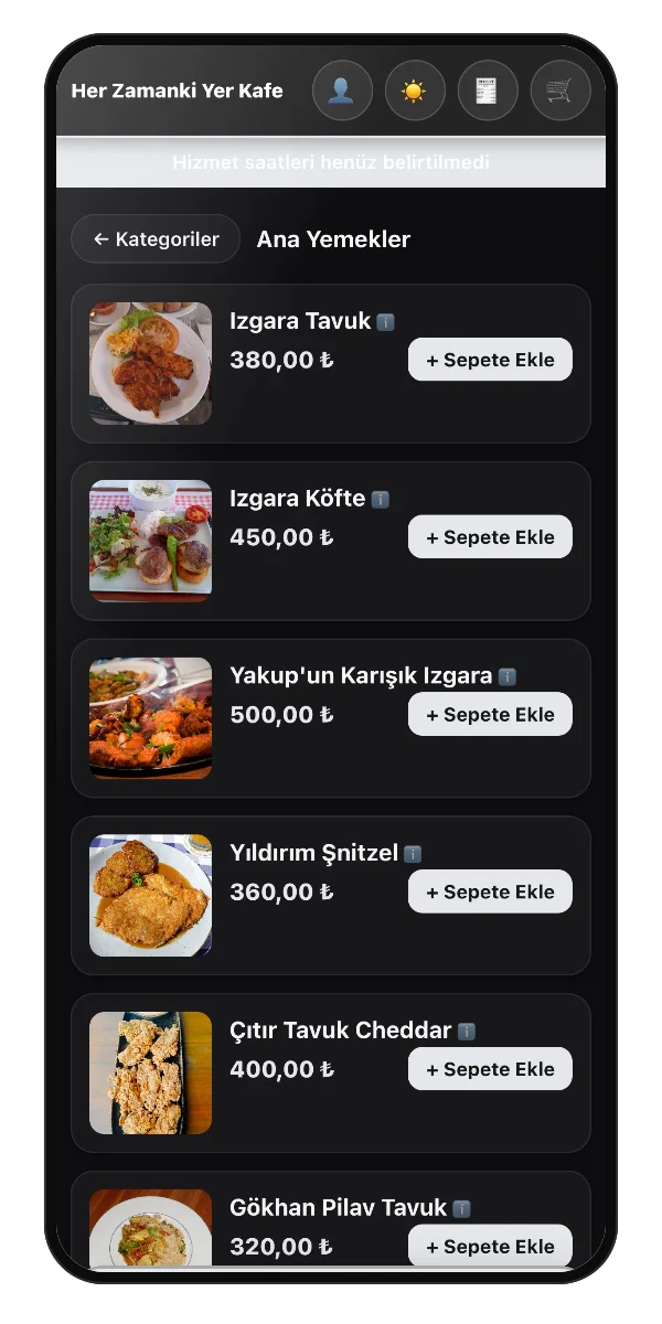 Main dishes