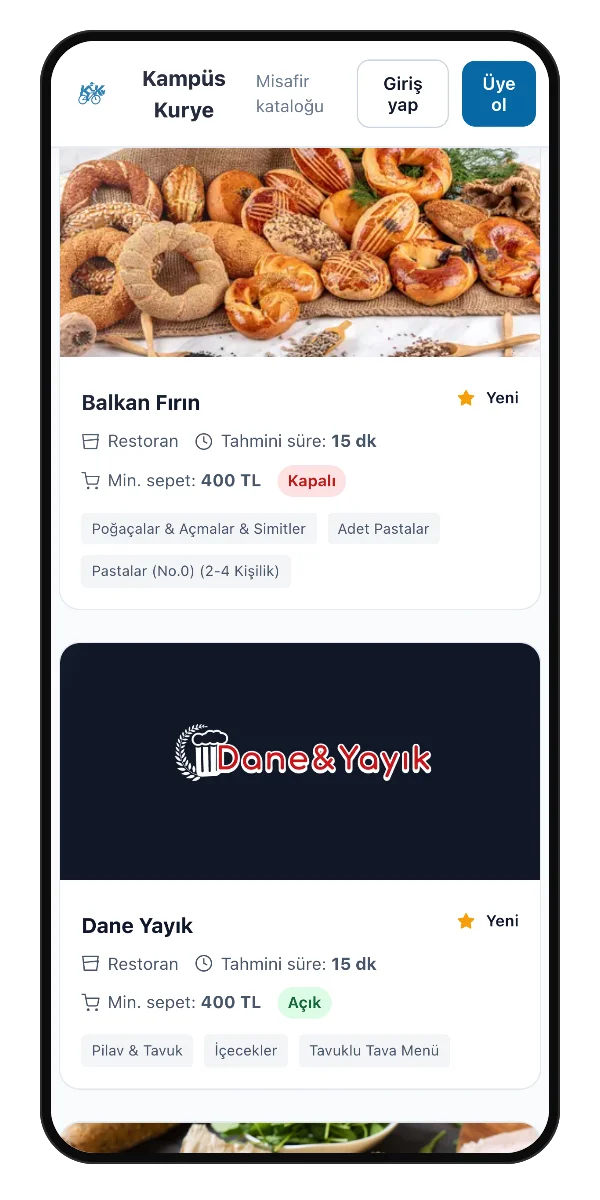 İşletme listesi