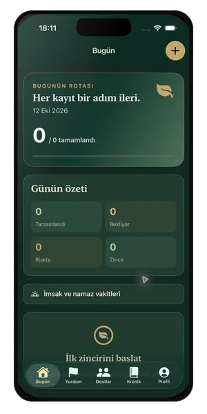 Kazan ya da Kaybet: Bugün ekranı (koyu tema)