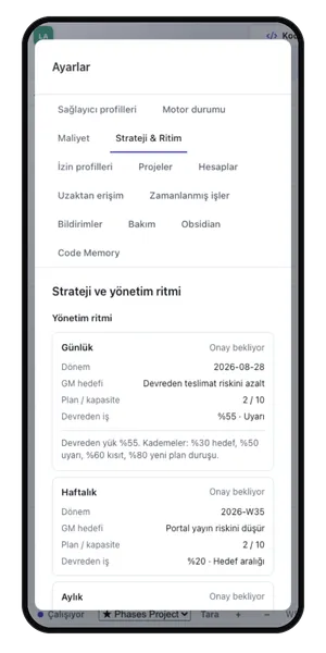 Local Ajan: Telefonda çalışma ritmi