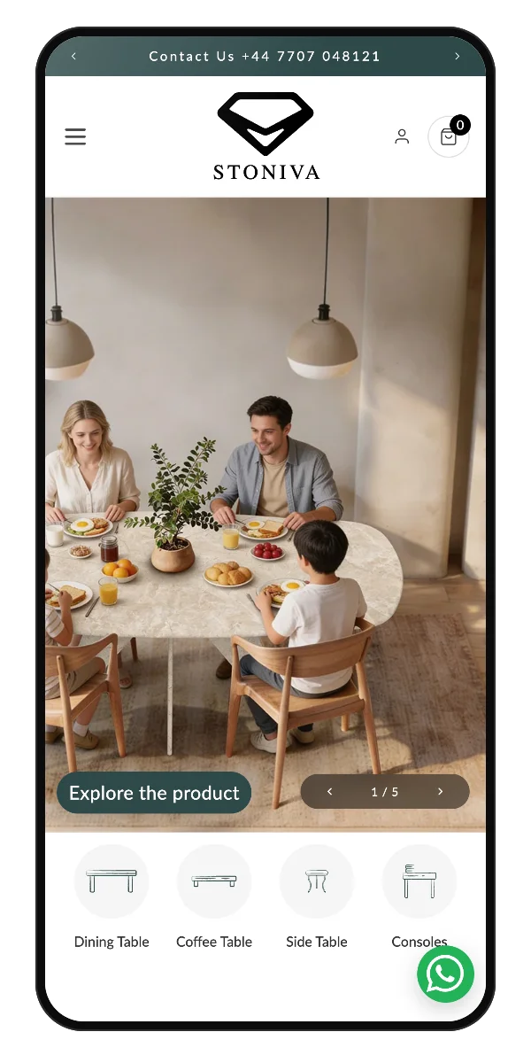 Home page on a phone