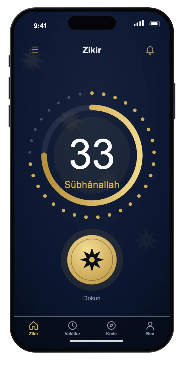 Zikir App dhikr counter screen